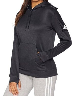 Adidas Women’s Black Pullover Hoodie | Climawarm Fleece Sweatshirt | Size Small